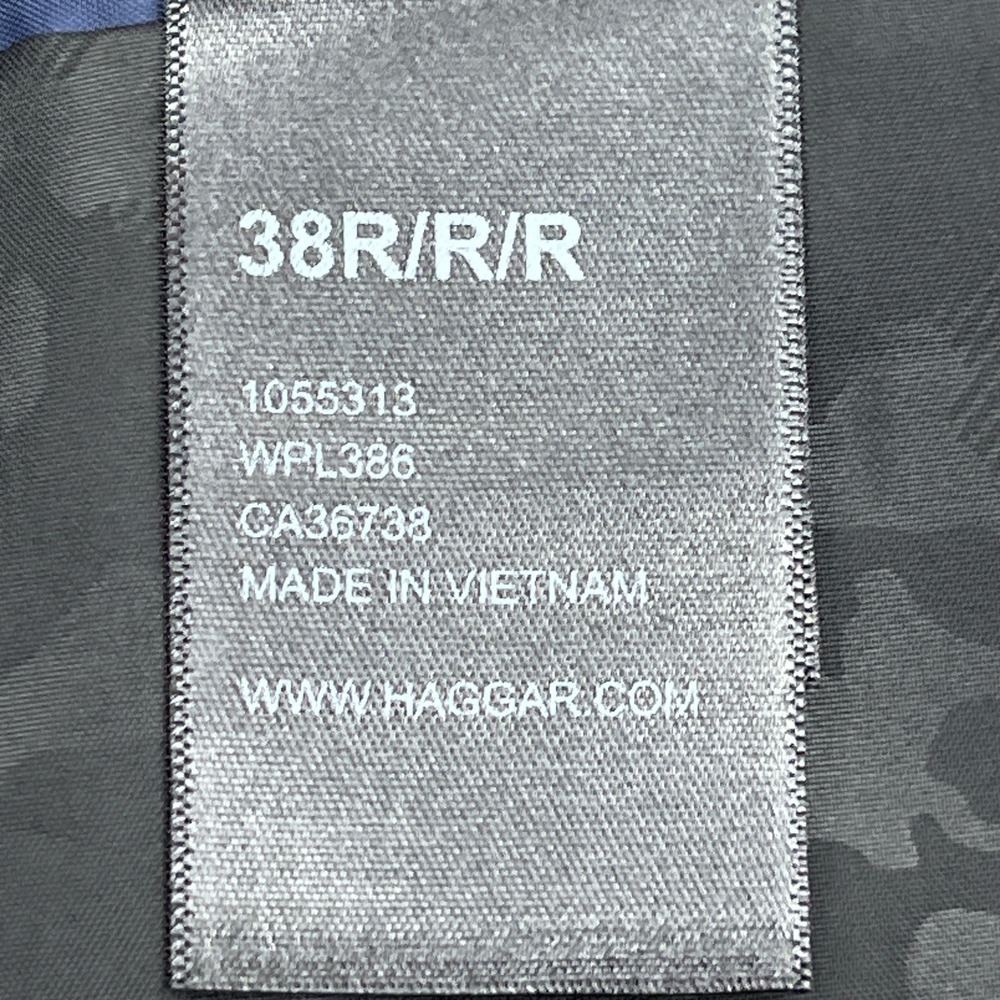 Haggar Blazer Mens 38R‎ Gray Two Button Vented Smart Wash Suit Jacket Slim Fit - Picture 7 of 16